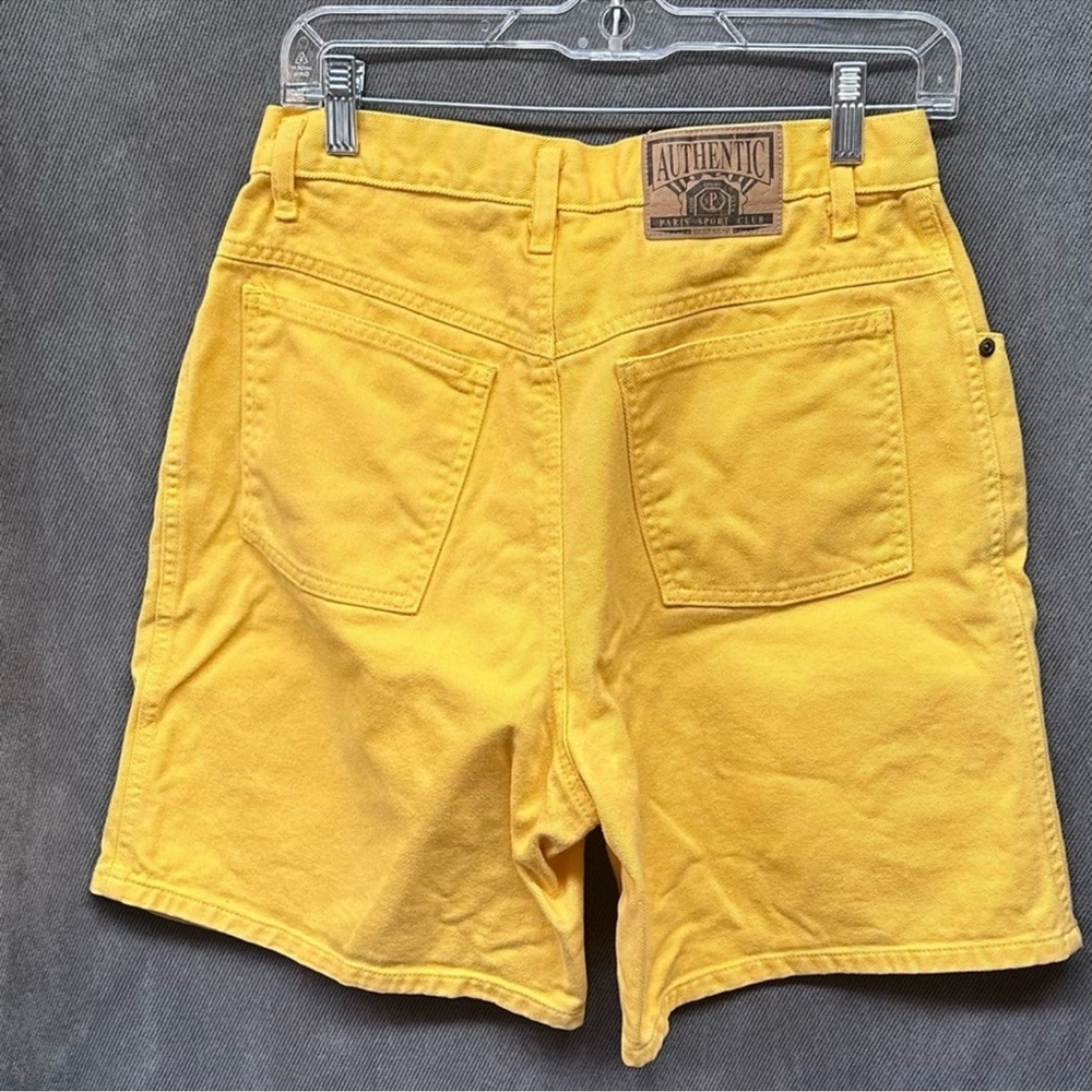 Vintage Gold Denim Jean shorts High Waist 26” Waist Paris Sport Club